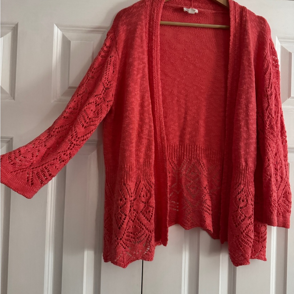 Westport Coral Lace Knit Cardigan